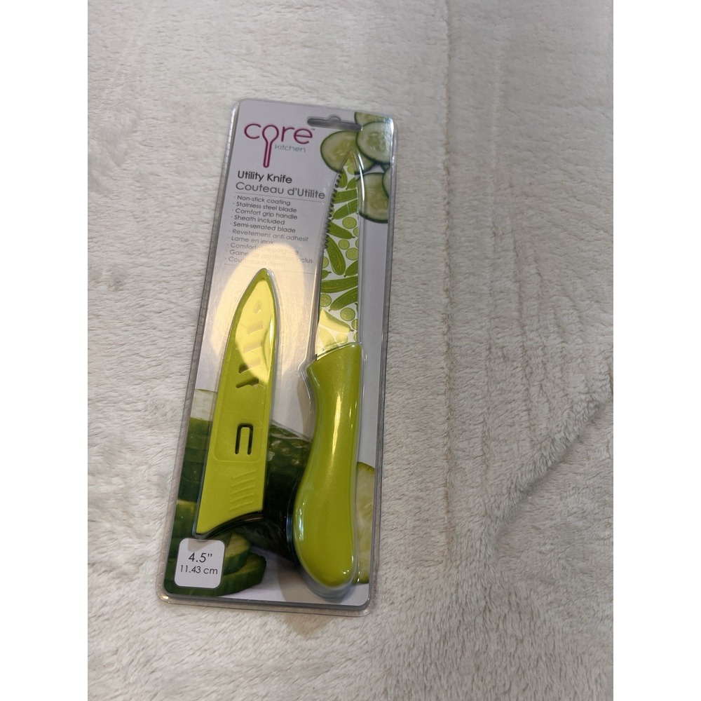 Core Kitchen Utility Knife Non-Stick Comfort Grip Handle New 4.5" Inches Fruit